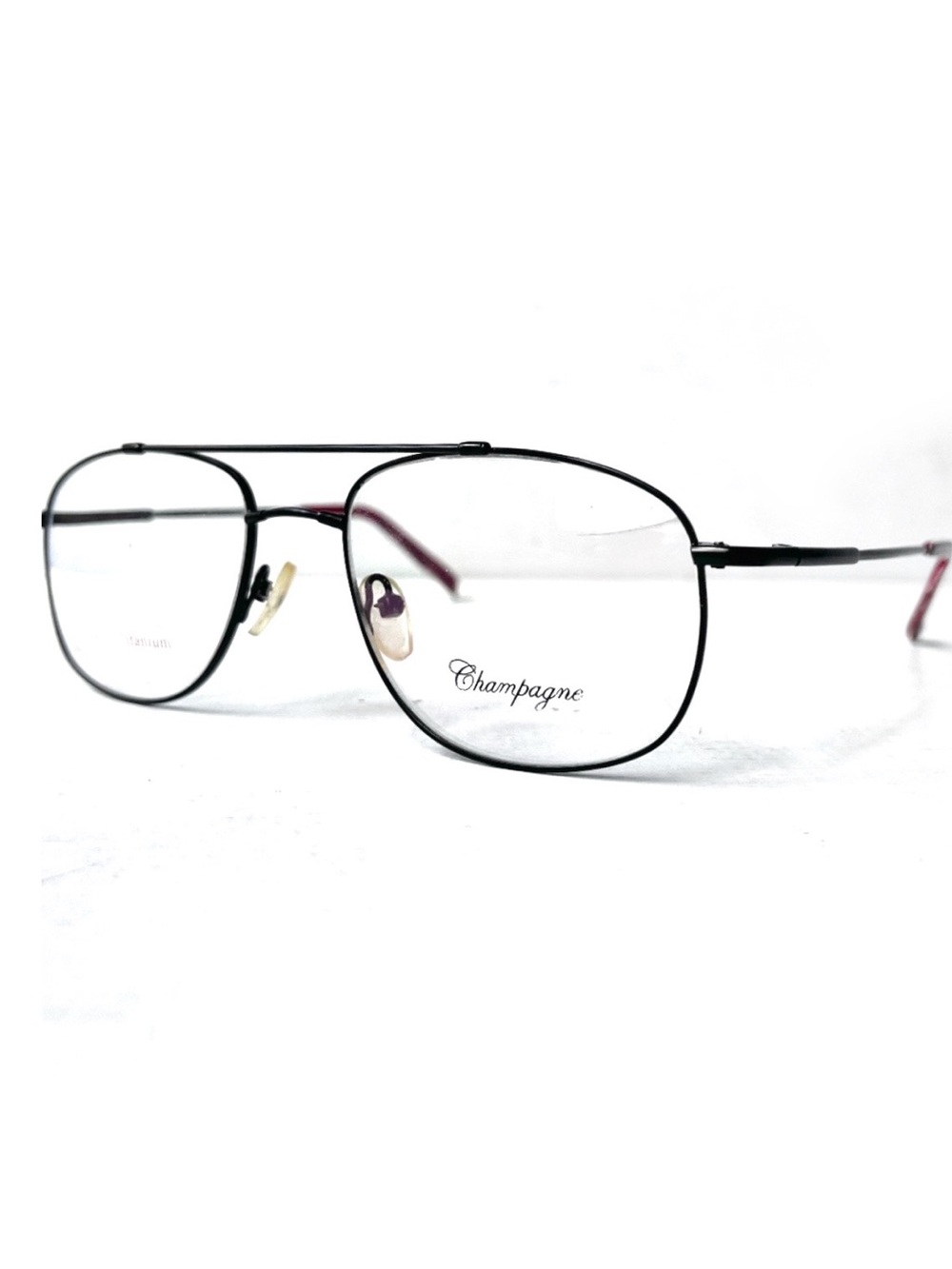 KOBE Twist Titanium Low Profile Black Vintage Metal Aviator Eyeglasses